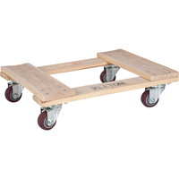 Socle roulant en bois dur, Roues en Polyur&eacute;thane, Capacit&eacute; de 900 lb, 18" la x 24" p x 7" h Meunier Outillage Industriel