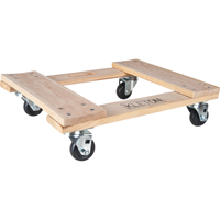 Socle roulant en bois dur, Roues en Polyol&eacute;fine, Capacit&eacute; de 1000 lb, 18" la x 24" p x 7" h Meunier Outillage Industriel