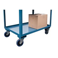 Chariots de service &agrave; bordure profonde, 2 Tiers, 24" la x 47" h x 36" p, Capacit&eacute; 1200 lb Meunier Outillage Industriel