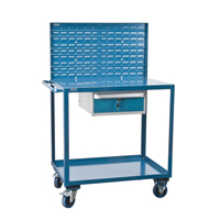 Chariots de service mobiles, 2 Tiers, 24" la x 57" h x 40" p, Capacit&eacute; 1200 lb Meunier Outillage Industriel
