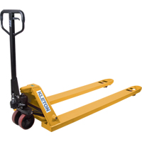Long Fork Manual Pallet Truck, Steel, 72" L x 27" W, 5500 lbs. Capacity Meunier Outillage Industriel