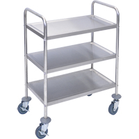Shelf Cart, 3 Tiers, 16" W x 35" H x 26" D, 200 lbs. Capacity MN550 | Meunier Outillage Industriel