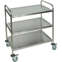 Shelf Cart, 3 Tiers, 21" W x 37" H x 23-1/2" D, 200 lbs. Capacity MN552 | Meunier Outillage Industriel