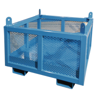 Material Handling Basket, 24" H x 48" W x 48" D, 1000 lbs. Capacity MN664 | Meunier Outillage Industriel