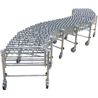 Expandable/Flexible Conveyors, 18" W x 12' 10" L, 226 lbs. per lin. ft. Capacity Meunier Outillage Industriel