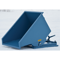 Self-Dumping Hopper, Steel, 3/4 cu.yd., Blue MN954 | Meunier Outillage Industriel