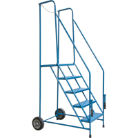 Trailer Access Rolling Ladder with Rails, 6 Steps, 22" Step Width, 55" Platform Height, Steel MO012 | Meunier Outillage Industriel