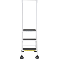 &eacute;chelles Stop-Step, 3 marches, Largeur de la marche 16", Hauteur de la plateforme 28-11/16", Acier Meunier Outillage Industriel