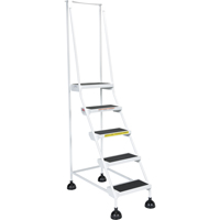&eacute;chelles Stop-Step pour travaux l&eacute;gers, 5 marches, Largeur de la marche 16", Hauteur de la plateforme 47-11/16", Acier Meunier Outillage Industriel