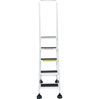 &eacute;chelles Stop-Step pour travaux l&eacute;gers, 5 marches, Largeur de la marche 16", Hauteur de la plateforme 47-11/16", Acier Meunier Outillage Industriel