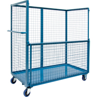Wire Mesh Stock Truck, Steel, 24" x 55" x 36", 1200 lbs. Capacity Meunier Outillage Industriel