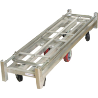 U-Boat Platform Truck, 59-1/2" L x 16" W, 1750 lbs. Capacity, Polyurethane Casters Meunier Outillage Industriel