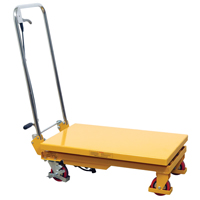 Hydraulic Scissor Lift Table, 17.75" L x 27.5" W/27-1/2" L x 17-3/4" W, Steel, 330 lbs. Capacity Meunier Outillage Industriel