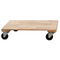Solid Platform Wood Dolly, Rubber Wheels, 1200 lbs. Capacity, 24" W x 36" D x 7" H MO203 | Meunier Outillage Industriel