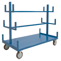 Mobile Pipe & Bar Rack, Steel, 48" W x 36" D x 60" H, 3000 lbs. Capacity Meunier Outillage Industriel
