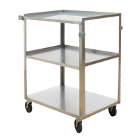 Shelf Carts, 3 Tiers, 18" W x 32" H x 27-3/8" D, 500 lbs. Capacity MO253 | Meunier Outillage Industriel