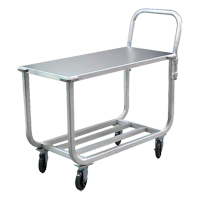 Aluminum Tubular Deck Cart, 700 lbs. Capacity, Aluminum, 19" W x 42" H x 46" D, Lip Down Meunier Outillage Industriel