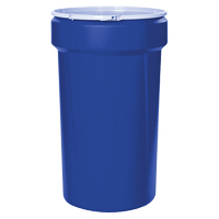 Nestable Polyethylene Drum, 55 US gal (45 imp. gal.), Open Top, Blue MO764 | Meunier Outillage Industriel