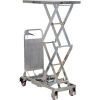 Manual Hydraulic Scissor Lift Table, 27-1/2" L x 17-3/4" W, Partial Stainless Steel, 220 lbs. Capacity MO851 | Meunier Outillage Industriel