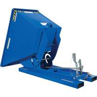 Self-Dumping Hopper, Steel, 3/4 cu.yd., Blue MO921 | Meunier Outillage Industriel