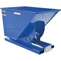 Self-Dumping Hopper, Steel, 1 cu.yd., Blue MO922 | Meunier Outillage Industriel