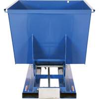 Self-Dumping Hopper, Steel, 1-1/2 cu.yd., Blue MO923 | Meunier Outillage Industriel
