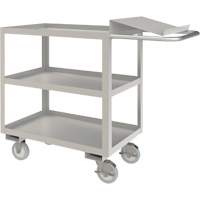Industrial Grade Order Picking Cart, 39" H x 18-1/8" W x 45" D, 3 Shelves, 1200 lbs. Capacity MP003 | Meunier Outillage Industriel