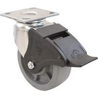 Roulette Emaxx, Pivotant avec frein, 8" (203,2 mm), Envirothane, 1200 lb (544,3 kg) Meunier Outillage Industriel
