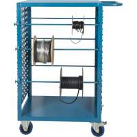 Mobile Wire Spool Cart, Steel, 6 Rod, 21" W x 48" H x 38" D, 1200 lbs. Capacity Meunier Outillage Industriel