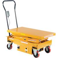 DC Powered Hydraulic Scissor Lift Elevating Cart, Steel, 39-3/4" L x 20-1/2" W, 1000 lbs. Capacity Meunier Outillage Industriel