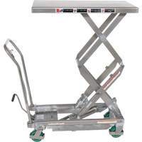 Manual Hydraulic Scissor Lift Table, 36-1/4" L x 19-3/8" W, Stainless Steel, 600 lbs. Capacity MP227 | Meunier Outillage Industriel