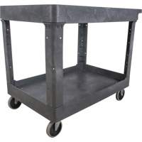 Chariot utilitaire pour l'entretien, 2 tiers, 24-5/8" x 32-1/2" x 40", Capacit&eacute; 550 lb Meunier Outillage Industriel