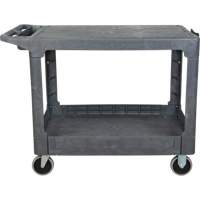 Chariot utilitaire pour l'entretien avec tablette plate, 2 tiers, 25-1/4" x 32-1/4" x 44", Capacit&eacute; 550 lb Meunier Outillage Industriel