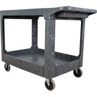 Chariot utilitaire pour l'entretien avec tablette plate, 2 tiers, 25-1/4" x 32-1/4" x 44", Capacit&eacute; 550 lb Meunier Outillage Industriel