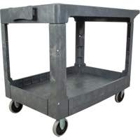 Chariot utilitaire pour l'entretien avec tablette plate, 2 tiers, 25-1/4" x 32-1/4" x 44", Capacit&eacute; 550 lb Meunier Outillage Industriel