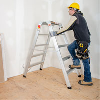 Portable Work-Stand Saw Horse, Aluminum Frame, 12-1/4" D x 56" H Meunier Outillage Industriel