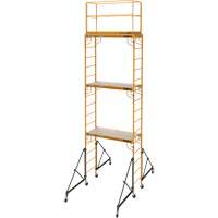 Complete 18' Drywall  Baker Scaffold Tower Set, 122" D x 236" H Meunier Outillage Industriel
