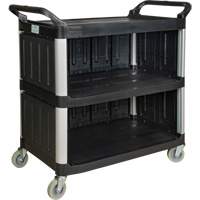 Chariot utilitaire, 3 tiers, 19-3/4" x 37-1/2" x 40-1/4", Capacit&eacute; 250 lb Meunier Outillage Industriel