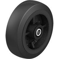 Roue en caoutchouc noir sur noyau en fonte noir, 12" (304,8 mm) dia. x 2-1/2" (64 mm) la, Capacit&eacute; de 396,8 lb (180 kg) Meunier Outillage Industriel