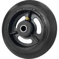 Roue en caoutchouc moul&eacute;, 6'' (152 mm) dia. x 1-1/2" (38 mm) la, Capacit&eacute; de 450 lb (204 kg) Meunier Outillage Industriel