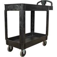 Chariot utilitaire, 2 tiers, 17-1/8" x 33-1/2" x 37-5/8", Capacit&eacute; 550 lb Meunier Outillage Industriel