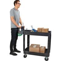 Chariot utilitaire, 2 tiers, 17-1/8" x 33-1/2" x 37-5/8", Capacit&eacute; 550 lb Meunier Outillage Industriel
