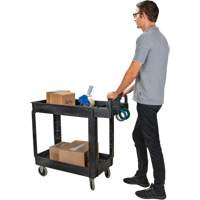 Chariot utilitaire, 2 tiers, 17-1/8" x 33-1/2" x 37-5/8", Capacit&eacute; 550 lb Meunier Outillage Industriel