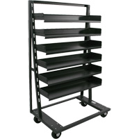 Single-Sided Heavy Duty A-Frame Cart with 6 Trays, 38" x 25" x 63", 2500 lbs. Capacity Meunier Outillage Industriel