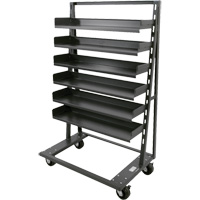 Single-Sided Heavy Duty A-Frame Cart with 6 Trays, 38" x 25" x 63", 2500 lbs. Capacity Meunier Outillage Industriel