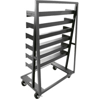 Single-Sided Heavy Duty A-Frame Cart with 6 Trays, 38" x 25" x 63", 2500 lbs. Capacity Meunier Outillage Industriel