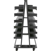 Double-Sided Heavy Duty A-Frame Cart with 12 Trays, 38" x 30" x 63", 2500 lbs. Capacity Meunier Outillage Industriel