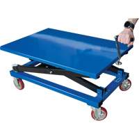 Manual Scissor Lift Table, 37-3/8" L x 23-5/8" W, Steel, 660 lbs. Capacity Meunier Outillage Industriel
