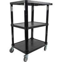 Chariot utilitaire avec tablette plate, 3 tiers, 18-1/8" x 37-3/8" x 27-3/4", Capacit&eacute; 330 lb Meunier Outillage Industriel