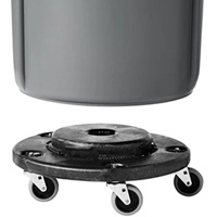 Brute<sup>®</sup> Dolly, Polyethylene, Black, Fits: 20 - 55 US Gal. NA704 | Meunier Outillage Industriel